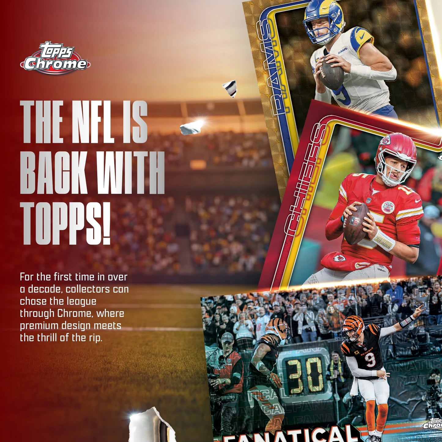 2025 Topps Chrome Football - Factory Sealed - Mega Box