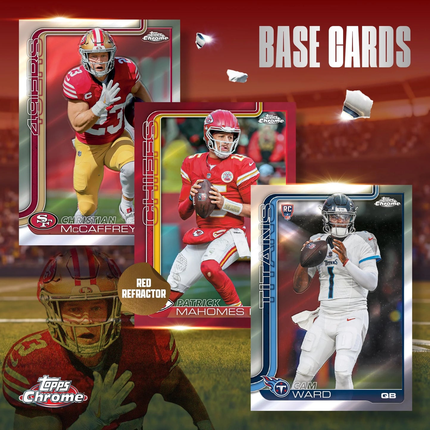 2025 Topps Chrome Football - Factory Sealed - Mega Box